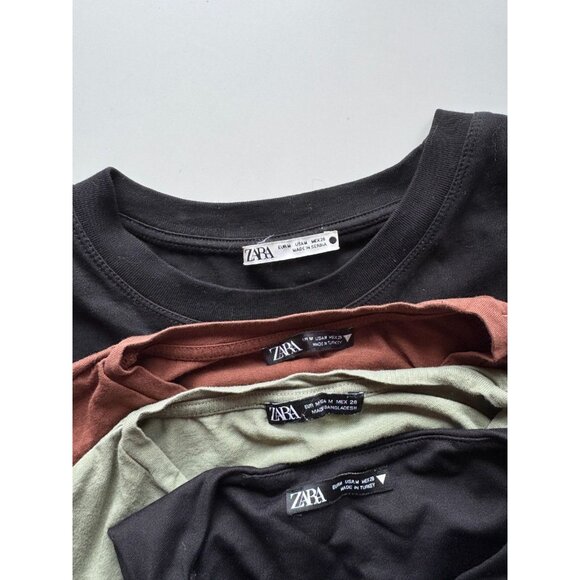 Lot of 4 ZARA Cotton Jersey T-Shirts Tops & Bodysuit, Size M - Picture 12 of 13